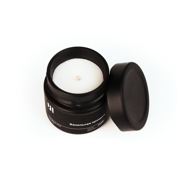 Ароматическая свеча Stella aroma Fred Black Premium №15 Ванильная Орхидея 100 мл (упак.3шт.)