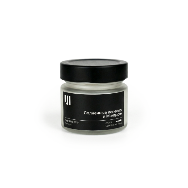 Ароматическая свеча Stella aroma Fred White Premium №10 Солнечные лепестки и мандарин 100 мл (упак.3шт.)