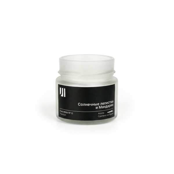 Ароматическая свеча Stella aroma Fred White Premium №10 Солнечные лепестки и мандарин 100 мл (упак.3шт.)