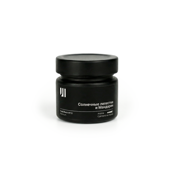 Ароматическая свеча Stella aroma Fred Black Premium №10 Солнечные лепестки и мандарин 100 мл (упак.3шт.)