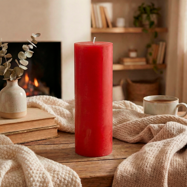 Формовая свеча Stella Column 150 мм Red (упак.6шт.)