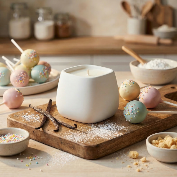 Ароматическая свеча Stella aroma Gypsum form Modern Light №5, Ванильный кейк-поп, 110 мл (1 шт.)