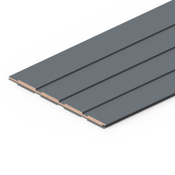 Панель Стеновая Реечная МДФ Stella Стрип, Делюкс, Антрацит, 2700х200х6, (упак. 8 шт.)