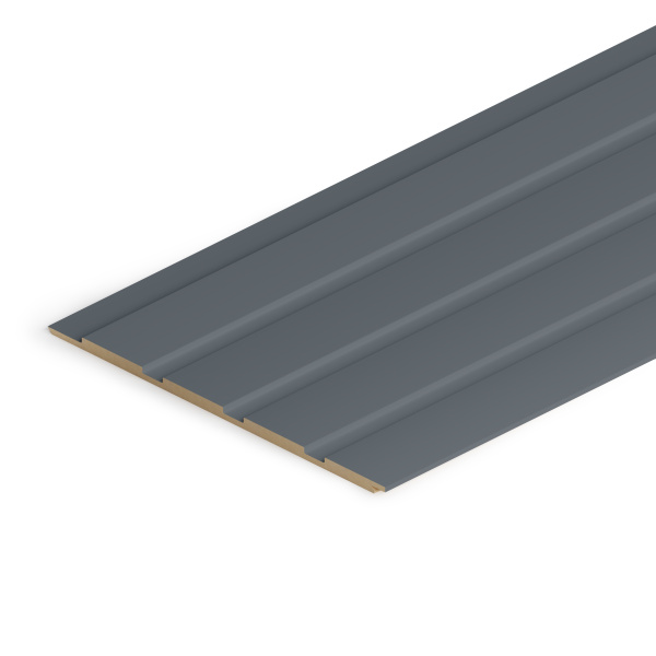 Панель Стеновая Реечная МДФ Stella Стрип, Делюкс, Антрацит, 2700х200х6, (упак. 8 шт.)