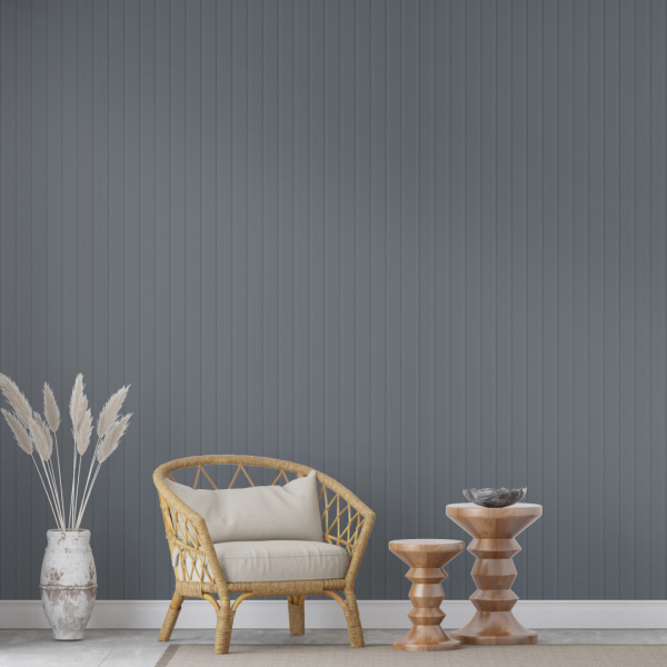 Панель Стеновая Реечная МДФ Stella Стрип, Делюкс, Антрацит, 2700х200х6, (упак. 8 шт.)