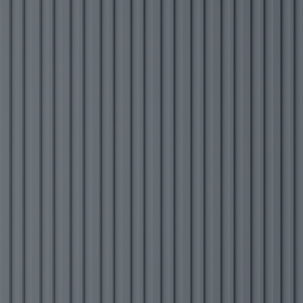 Панель Стеновая Реечная МДФ Stella Ритм, Делюкс, Антрацит, 2700x119x12, (4шт.упак.)