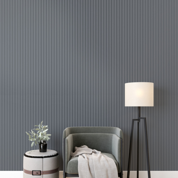 Панель Стеновая Реечная МДФ Stella Пик, Делюкс, Антрацит, 2700x119x16, (4шт.упак.)