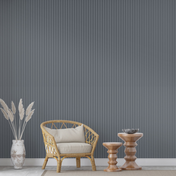 Панель Стеновая Реечная МДФ Stella Пик, Делюкс, Антрацит, 2700x119x16, (4шт.упак.)