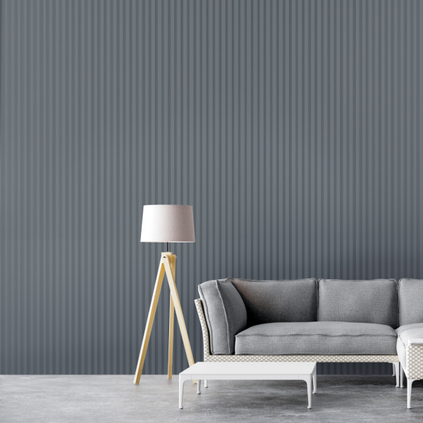 Панель Стеновая Реечная МДФ Stella Пик, Делюкс, Антрацит, 2700x119x16, (4шт.упак.)