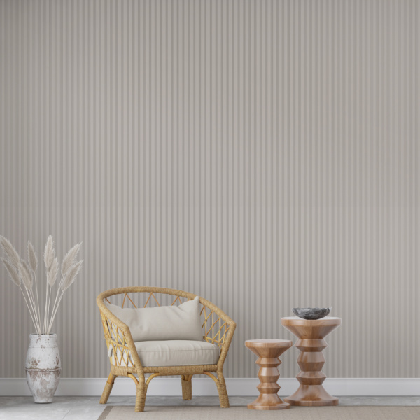 Панель Стеновая Реечная МДФ Stella Пик, Делюкс, Сандал, 2700x119x16, (4шт.упак.)