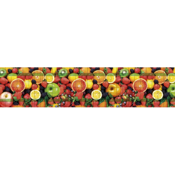 Панель ПВХ Фруктовый Десерт ПАННО - составная 0,6мм (общ. размер 2766*645 ) А