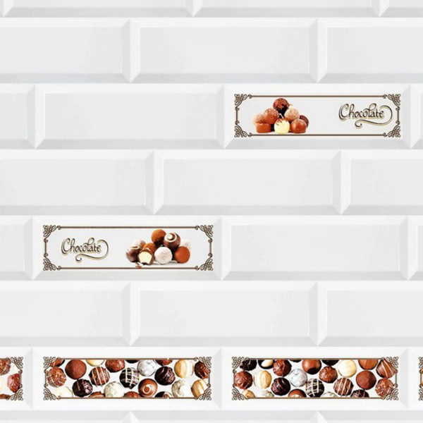 Самоклеющийся кухонный фартук АБС Stella Керамика Choko 600*3000*1,5мм