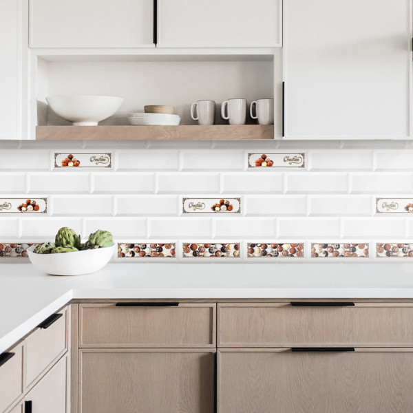 Самоклеющийся кухонный фартук АБС Stella Керамика Choko 600*3000*1,5мм