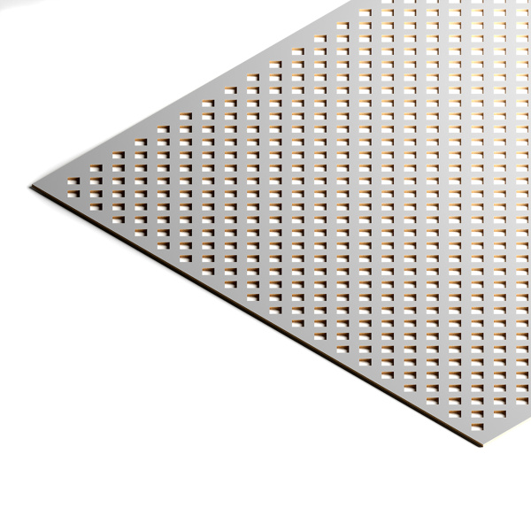 Плита потолочная МДФ перфорация 595х595 Глория Белый STELLA (упак. 14 шт.)