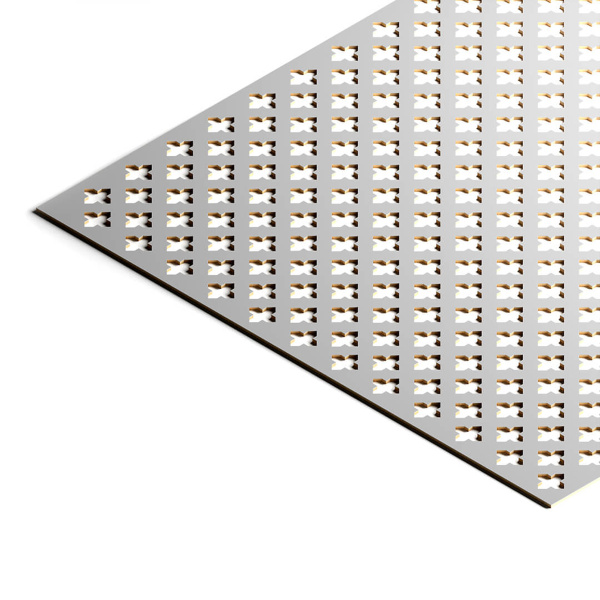 Плита потолочная МДФ перфорация 595х595 Готико Белый STELLA (упак. 14 шт.)