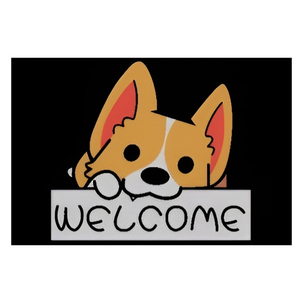 Коврик на ПВХ основе 60х90см "Welcome"