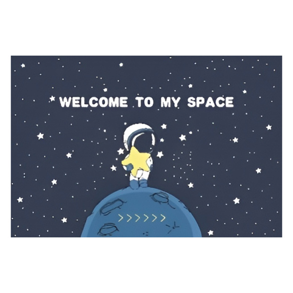 Коврик на ПВХ основе 50х80см "Welcome to my space"