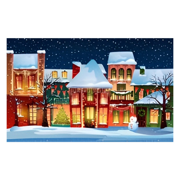 Коврик на ПВХ основе 60х90см "НГ Домики"