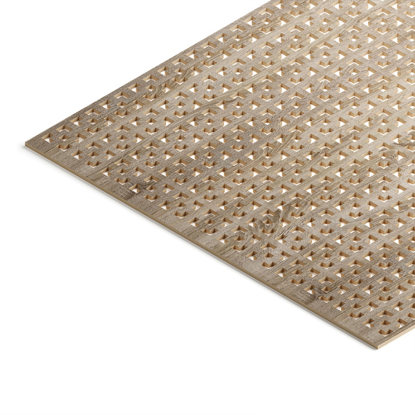 Панель декоративная перфорированная без рамки 512х512 Дамаско Дуб Винтаж STELLA (2шт)