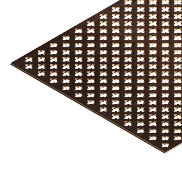 Панель декоративная перфорированная без рамки 512х512 мм Готико венге STELLA(2шт)