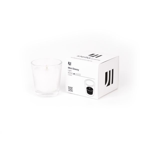 Ароматическая свеча Stella aroma Mini Glassy Light Base №3 Карамельный попкорн, 50 мл (упак.3шт.)