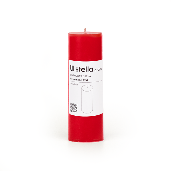 Формовая свеча Stella Column 150 мм Red (упак.6шт.)