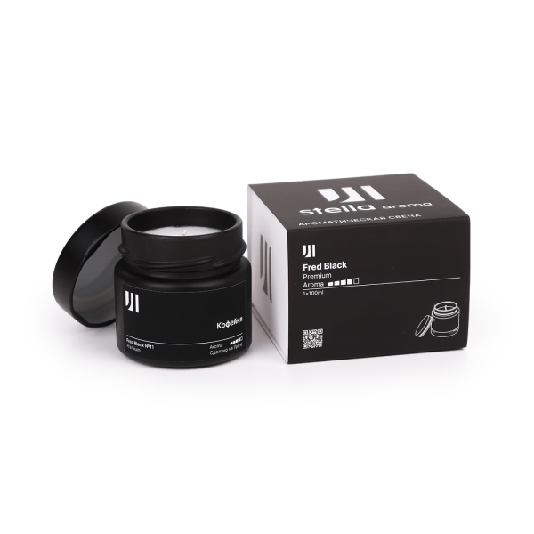 Ароматическая свеча Stella aroma Fred Black Premium №11 Кофейня 100 мл (упак.1шт.)