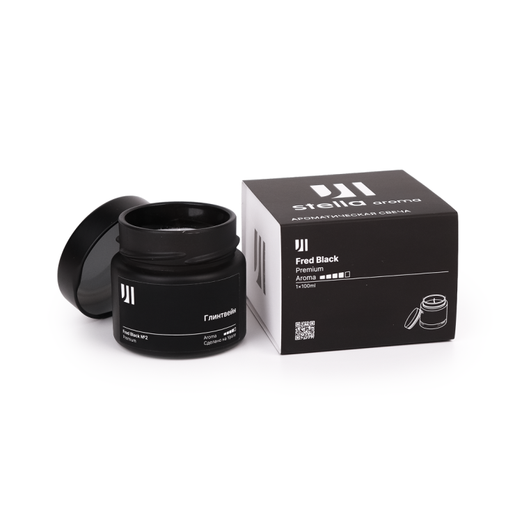 Ароматическая свеча Stella aroma Fred Black Premium №2 Глинтвейн 100 мл (упак.1шт.)