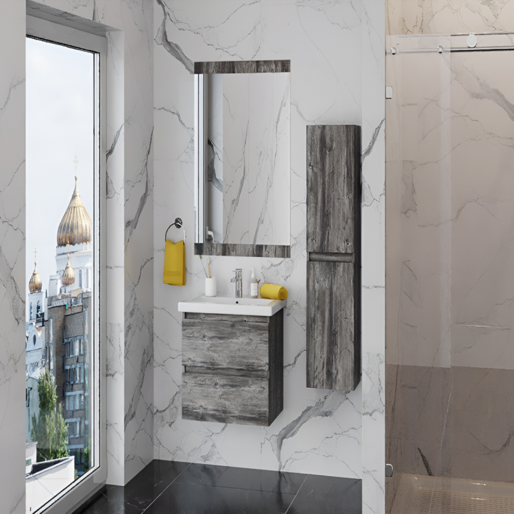 STELLA Зеркало Изабелла Зебрано 70 см. без света