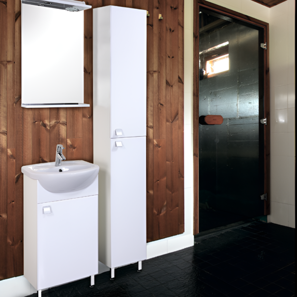 STELLA Зеркало с полками Кипр 58 см. со светом