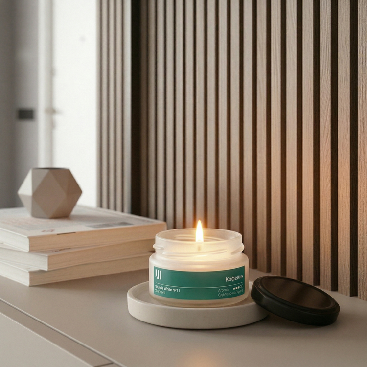 Ароматическая свеча Stella aroma Stunde White Standard №11 Кофейня 50 мл (упак.3шт.)