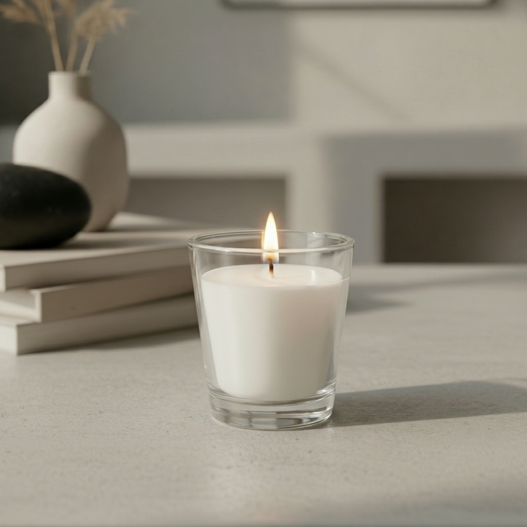 Ароматическая свеча Stella aroma Mini Glassy Light Base №3 Карамельный попкорн, 50 мл (упак.3шт.)