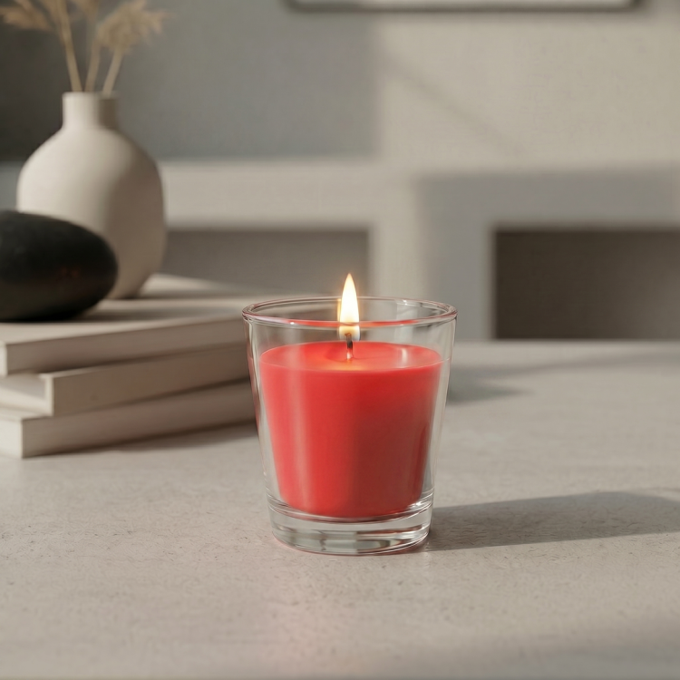 Ароматическая свеча Stella aroma Mini Glassy Light Red №8 День в СПА 50 мл (упак.3шт.)