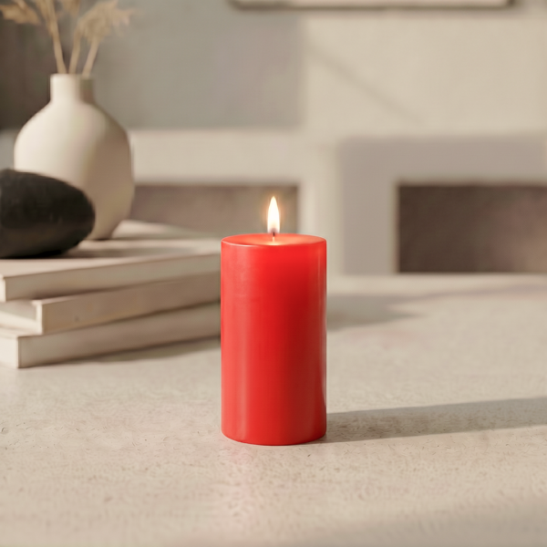 Формовая свеча Stella Column 100 мм Red (упак.6шт.)