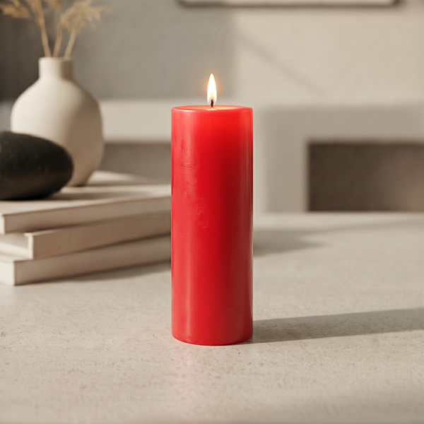 Формовая свеча Stella Column 150 мм Red (упак.6шт.)