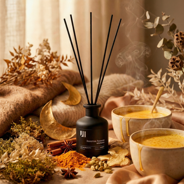 Диффузор Stella Luft Ro Black Premium №13, Золотое Лунное молоко, 50 мл (упак.1шт.)