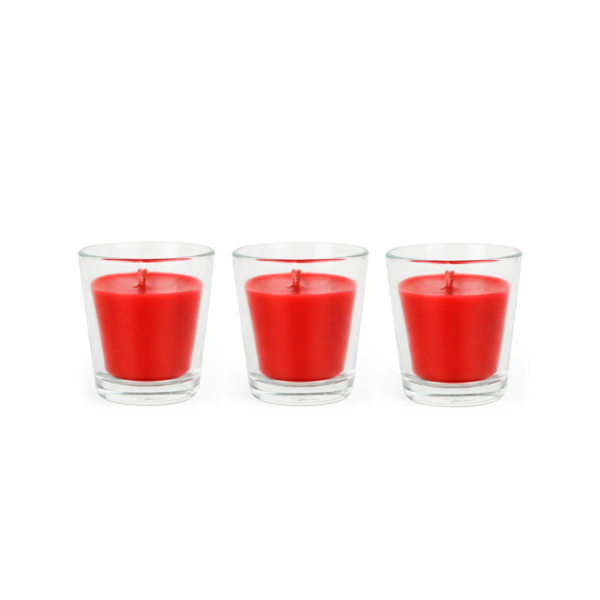 Ароматические свечи Stella Mini Glassy Набор Light 3.8.14 Red 3х50мл №3 Карамельный попкорн,№8 День в СПА,№14 Тепый Круассан
