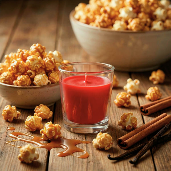 Ароматические свечи Stella Mini Glassy Набор Light 3.8.14 Red 3х50мл №3 Карамельный попкорн,№8 День в СПА,№14 Тепый Круассан