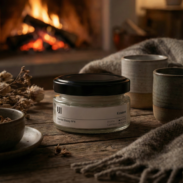 Ароматические свечи Stella aroma Stunde Glassy Набор Light 4.11.14 3х50мл (№4 Камин, №11 Кофейня, №14 Теплый круассан)