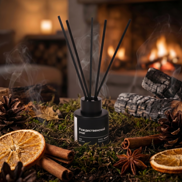 Диффузор Stella Isan Black De Luxe №1, Рождественский очаг, 50 мл (упак.1шт)