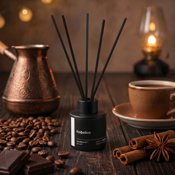 Диффузор Stella Isan Black De Luxe №11 Кофейня 50 мл (упак.1шт)