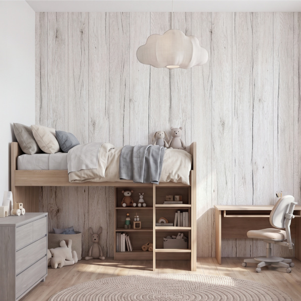 Панель МДФ Classic STELLA Standart 2700х200х6 Дуб Санремо Белый (упак. 8 шт.)