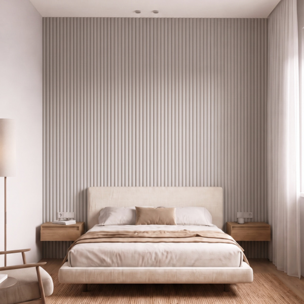 Панель Стеновая Реечная МДФ Stella Wave De Luxe Sandgrau 2700x119x16 (4шт.упак.)