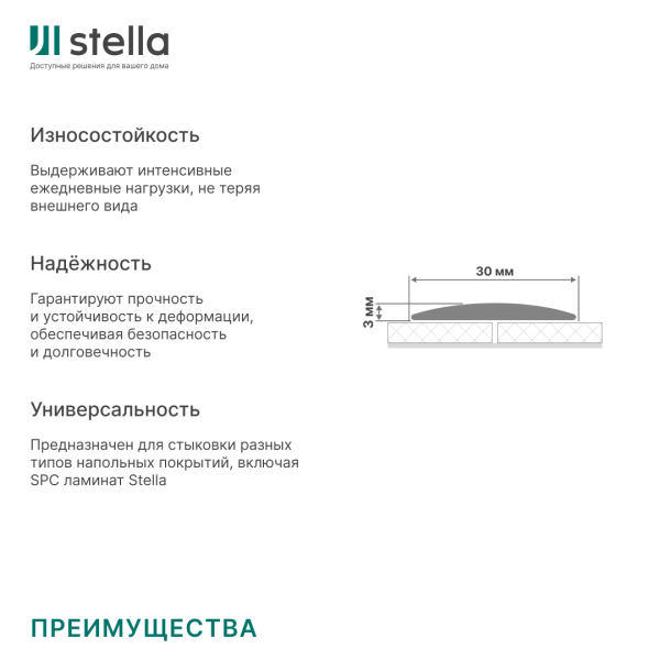 Порог 30мм 0,9м "Идеал Изи", 253 Ясень серый (10)